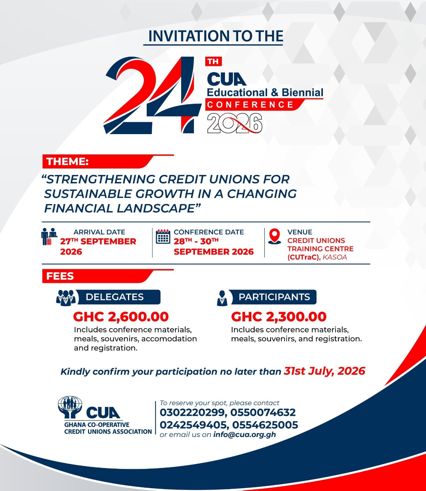 24th CUA Educational & Biennial Conference 2026 flyer
